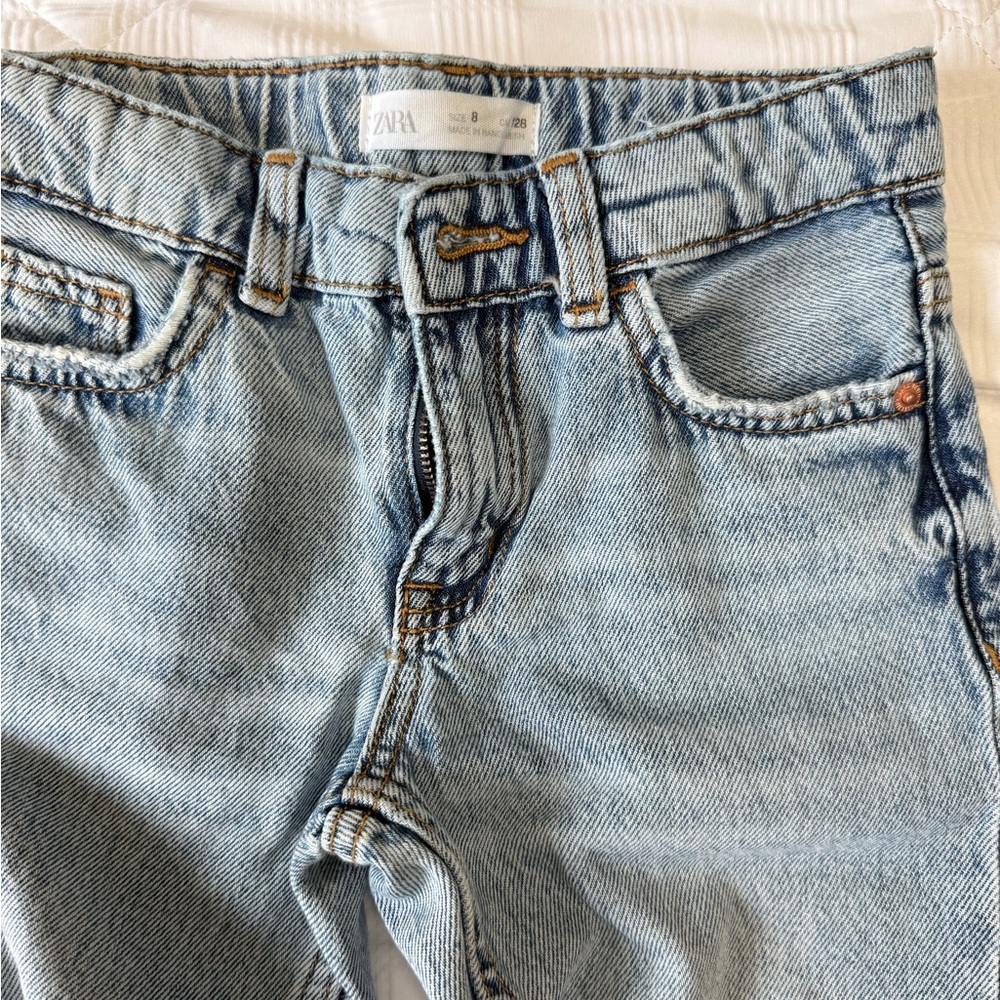Zara Sky Blue Denim Pants